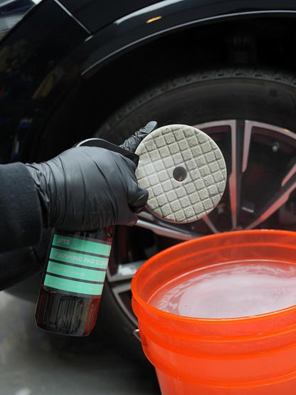 SPTA Pro Buffing Polishing Pads, 3Pcs 6.3 Inch Face for 6 Inch Backing Plate, Cutting Polishing Pad Kit, Compound Buffing Sponge Pads for Car Buffer Polisher Compounding Polishing and Waxing -SP150MIX