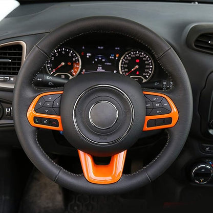 31PCS/ Set Interior Trim Kit Car Interior Accessories Decoration Trim Kit for Jeep Renegade 2015-2018 (Orange)