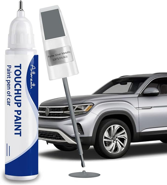 Pyrite Silver(LB7S/D5/K2) Touch Up Paint for Volkswagen-Exact Match–Chips and Nicks Car Paint Scratch Repair Kit Automotive Paint Pen for Atlas/Beetle/CC/EOS/Golf/GTI/Jetta/Passat/Tiguan