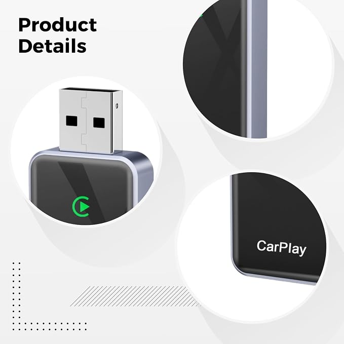 Generic Vehicle Integration with Wireless Carplay, Smart Adapter for Android Auto, Cordless Conversion Box