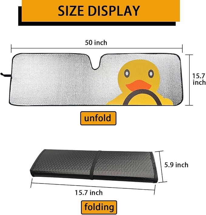 Windshield Sun Shade for Jeep Wrangler TJ JK JL & Gladiator JT 2/4 Door,Duck Sun Shade,Sunshade Windshield for Jeep Wrangler