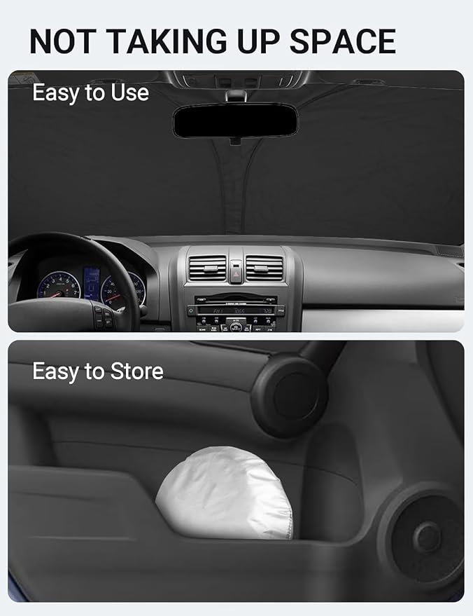 Proadsy 2026 Upgrade Front Windshield Sun Shade Foldable Sunshade Protector Custom Fit 2007–2011 CR-V Accessories
