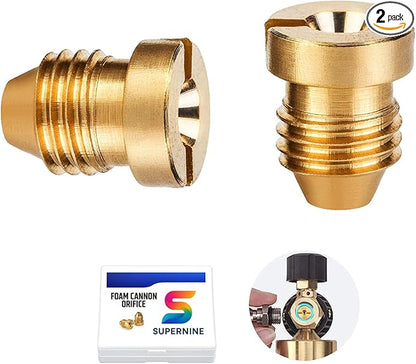 1.1 mm Foam Cannon Orifice Nozzle Tips, 1.1mm Universal Connector for Foam Sprayer, Washer Replacement Nozzles, Precision Foam Cannon Orifice for Car Wash and Garden Hose Use(2Pcs)