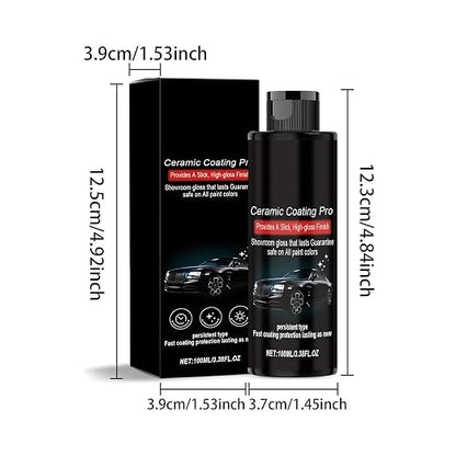 Nano Ceramic Coating for Cars, Nano Quick Coat Restores, Revolutionary Nano Spray for Car Detailing, Deep Gloss Shine and Long-Lasting Polish (2Pcs)
