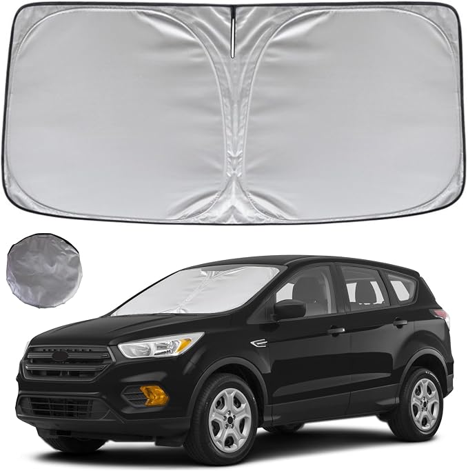 KAYZT Windshield Sun Shade for 2013-2019 Ford Escape SUV Foldable Sunshade Front Window Custom Fit Car Accessories
