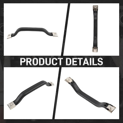 55009801K Front Interior Door Handle Pull Strap Kit | Compatible with Jeep Wrangler YJ 1987-1995 Black Left Driver and Right Passenger Side Pack of 2