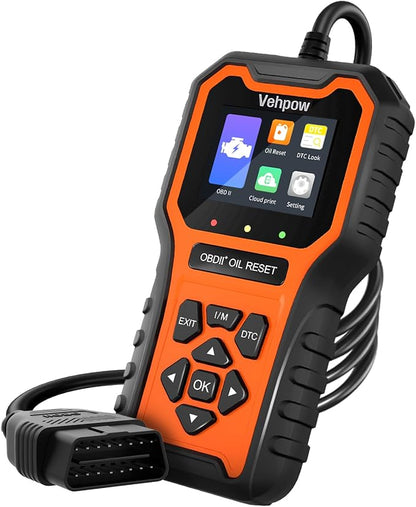 OBD2 Scanner, Code Reader OBDII Scan Tool for Check Engine Light/Oil Light Reset, Fast and Accurate Fault Diagnostic Scan Tool for Car 1996+, 2.8'' Color Screen