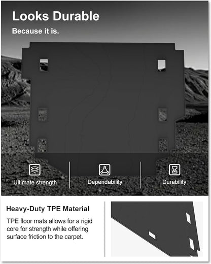 KIWI MASTER Cargo Mat for 2018-2026 Jeep Wrangler JL 4-Door, Custom Fit All Weather Rear Cargo Liner, Heavy Duty TPE Tray Trunk Mat, Black