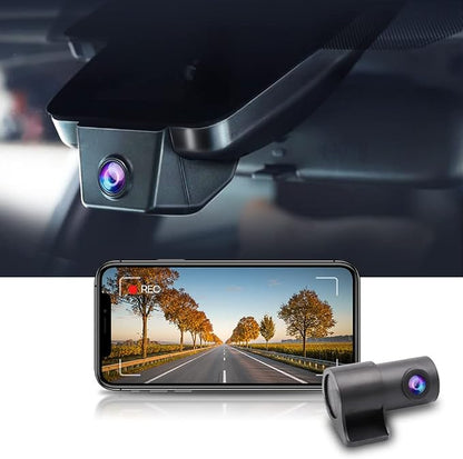 Fitcamx Front 2K and Rear 1080P Dash Cam Adapts for Toyota Tacoma 2018 2019 2020 2021 2022 2023 Limited SR5 SR TRD Sport Off-Road Pro, OEM Look, Dual HD Video WiFi, Loop Recording G-Sensor, 64GB Card