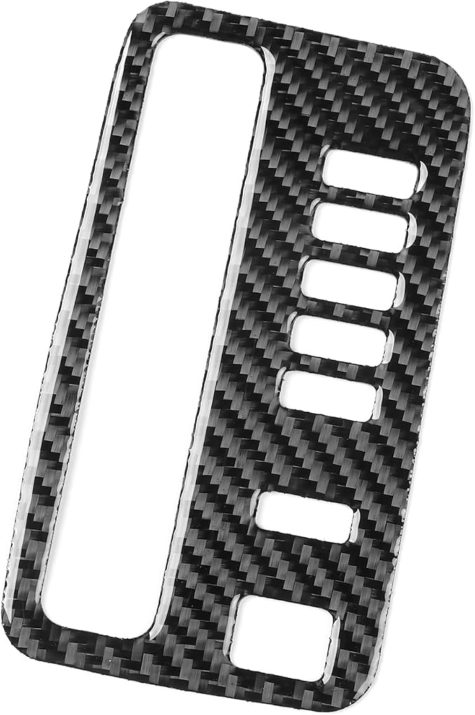 Black Real Carbon Fiber Accessories Car Gear Shift Control Anti-Scratch Panel Cover Interior Trim Sticker Decal for Toyota Corolla CE LE S 2003 2004 2005 2006 2007 2008/XRS 2005-2006 Sedan 1PC