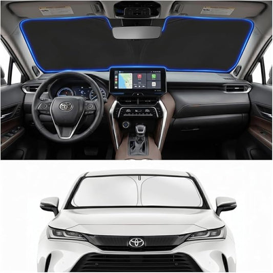 Windshield Sun Shade Sunshade for Toyota Venza 2021-2026 | Custom Fit Windshield Cover, Blocks UV Rays, Double-Layer Heat Shield, Durable Frame, Easy Fold & Storage
