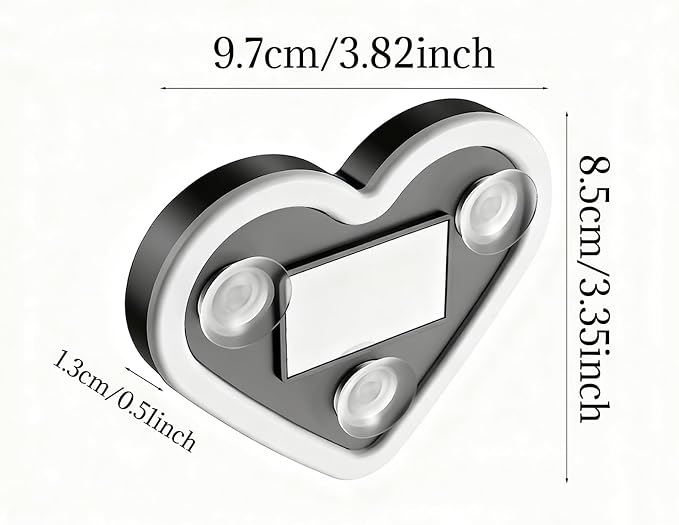 Romantic Heart-Shaped Car LED Ambient Light - Solar & Type-C Powered, 5 Lighting Modes, Universal Fit, for Women (Ice Blue)