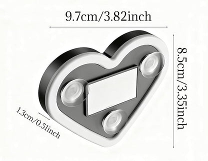 Romantic Heart-Shaped Car LED Ambient Light - Solar & Type-C Powered, 5 Lighting Modes, Universal Fit, for Women (Pink)