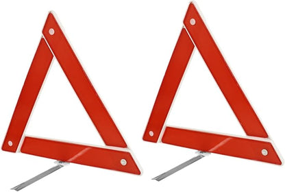 2pcs Car Folding Triangle Safety Warning Sign Compact for Roadside Assistance for Emergency Situations and Vehicle Maintenance