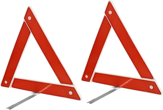2pcs Car Folding Triangle Safety Warning Sign Compact for Roadside Assistance for Emergency Situations and Vehicle Maintenance