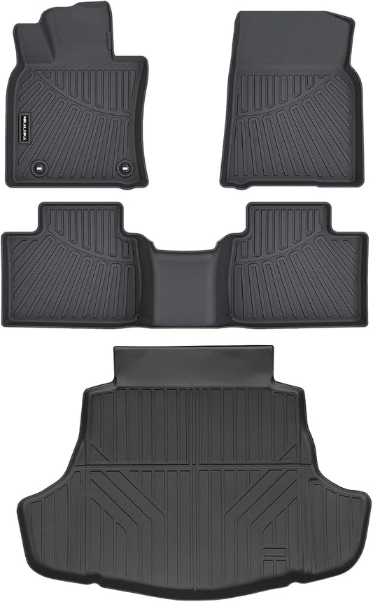 Floor Mats & Cargo Liner for 2025 2026 Toyota Camry (Include Hybrid) LE/SE/XLE/XSE All Weather Protection TPE Rubber Full Set Automotive Floor Liners Accessories, Odorless Anti-Slip, Black