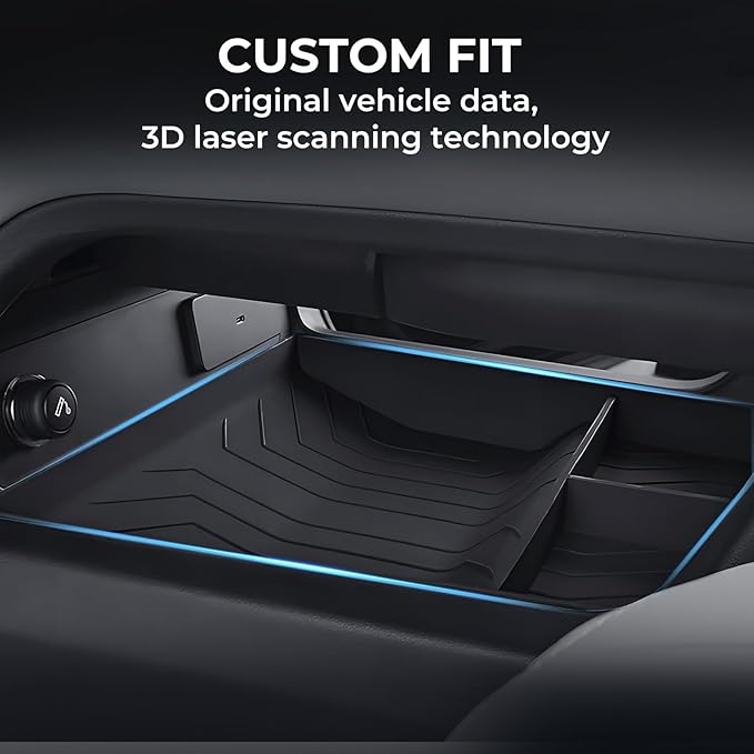 Lower Center Console Organizer Tray for Land Rover Defender 90/110/130 2026 2025, Interior Accessories Insert Tray Storage Box for 2025-2026 Defender, Black