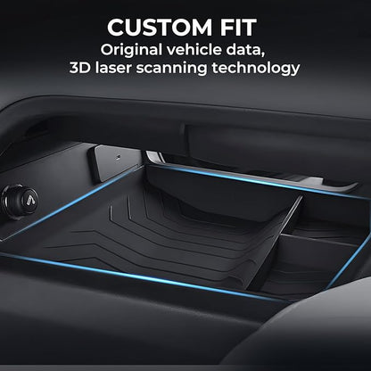 Lower Center Console Organizer Tray for Land Rover Defender 90/110/130 2026 2025, Interior Accessories Insert Tray Storage Box for 2025-2026 Defender, Black