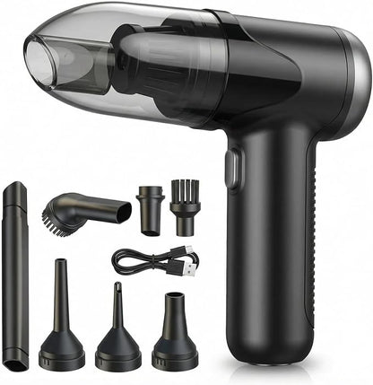 TEZILON Cordless Handheld Car Vacuum Cleaner 3-in-1 High Suction Portable Rechargeable Mini Vacuum, USB Charging, HEPA Filtration, 26Min Runtime, Lightweight for Car Interior Home Office Pet Hair