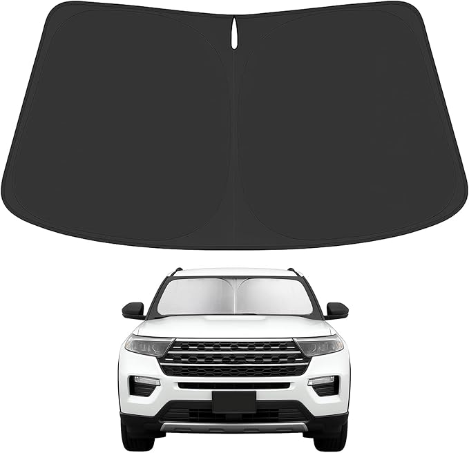 Proadsy Upgrade Front Windshield Sunshade Foldable Sun Visor Protector Custom Fit 2020-2025 Ford Explorer SUV, ST XLT, Limited, Platinum Accessories