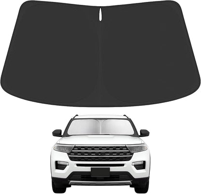 Proadsy Upgrade Front Windshield Sunshade Foldable Sun Visor Protector Custom Fit 2020-2025 Ford Explorer SUV, ST XLT, Limited, Platinum Accessories