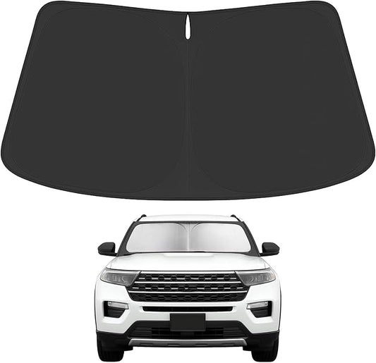 Proadsy Upgrade Front Windshield Sunshade Foldable Sun Visor Protector Custom Fit 2020-2025 Ford Explorer SUV, ST XLT, Limited, Platinum Accessories