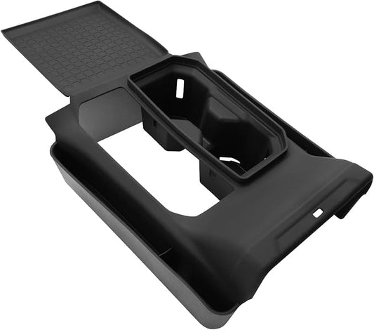 ECOZEN Center Console Organizer Tray For 2026 Toyota RAV4 - Silicone Full Cover Center Console Cup Holder With Side Pockets - Anti Scratch Protective Pad Pocket Storage Tray For 2026 RAV4 Accessories
