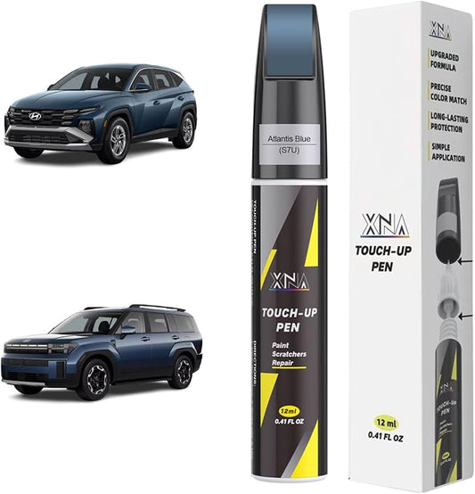 XNA Atlantis Blue(S7U) for Hyundai Touch Up Paint, Car Scratch Remover for Nicks and Chips Repair, 2-In-1 Quick & Easy Fix Car Scratch Repair Kit with Exact Color-Matched