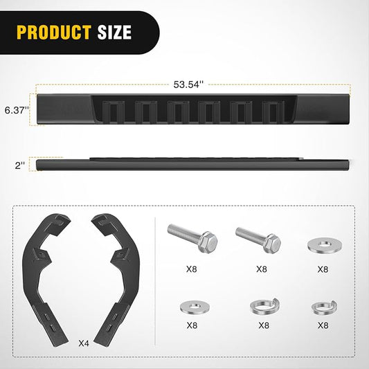 Nilight Running Boards for 2019-2026 Chevy Silverado GMC Sierra 1500, 2500, 3500 Regular Standard Single Cab 6 Inch Side Step Nerf Bars Black