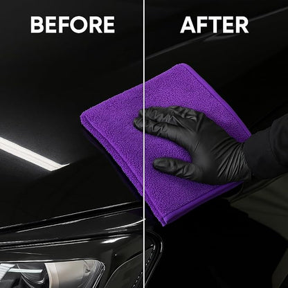6 Pack Reusable Pak Details Micro Fiber Towels Car Detailing | 16x24 Ultra-Absorbent & Dual-Sided Car Microfiber Towel for Polishing, Wax Removal & Buffing | Lint & Streak-Free | Auto Cleaning Cloths