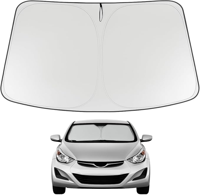 Proadsy 2026 Upgrade Front Windshield Sun Shade Foldable Sunshade Protector Custom Fit 2011-2016 Elantra Accessories