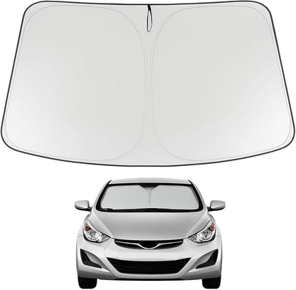 Proadsy 2026 Upgrade Front Windshield Sun Shade Foldable Sunshade Protector Custom Fit 2011-2016 Elantra Accessories