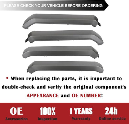 TQPONLY 1 Set Interior Inner Door Handle Cover Trim | Fits 2015-2020 Ford F150 SuperCrew Truck Accessories Replacement | Front and Rear Door Armrest Pull Handle (Dark Gray)