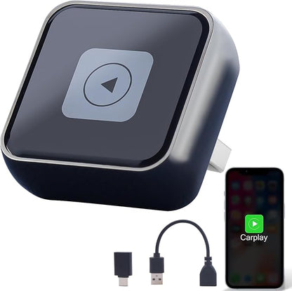 Wireless Carplay Adapter(2025 Upgrade), Plug and Play, Convert Wired to Wireless Bluetooth Carplay Adapter for iPhone - No Latency -Mini Size