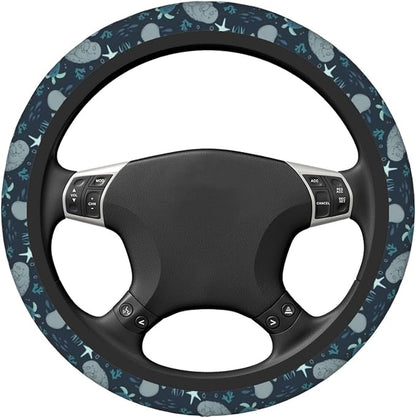 Manatees Steering Wheel Cover Anti-Slip,Sweat Absorption Universal 15 inch Steering Wheel Covers Cute car Accessories for Men Women