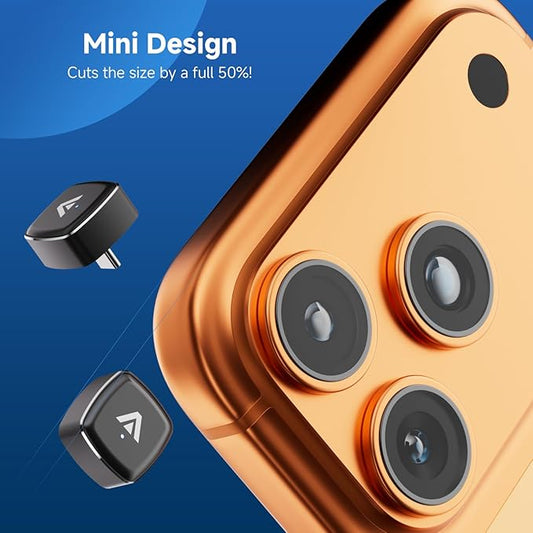 Type-C 2-in-1 Wireless CarPlay & Android Auto Adapter, Metal USB-C Mini Plug & Play Car Play Dongle, Converts Factory Wired Connection to Wireless for Car 2016+, OTA, No Lag for iPhone & Android Phone