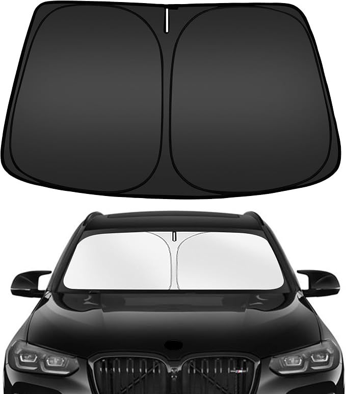 ARISMOTOR Windshield Sun Shade for BMW X3 2018-2025 2026, Custom Fit Foldable Front Window Sunshade Sun Visor Protector, Block UV Rays Keep Your Car Cooler