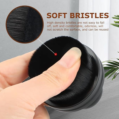 HONUTIGE 3 Pcs Tire Shine Brush, Car Tire Shine Applicator Portable Car Tire Brush Auto Detail Brushes High Density Soft Brush with Seal Cover Auto Detail Brush for Auto Detailing Cleaning Service