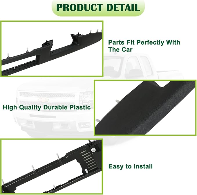 80994 Door Armrest Repair Front Left Side Door Panel Handle Black Compatible with 2010-2014 Chevrolet Chevy Silverado Suburban Avalanche Tahoe,GMC Sierra Yukon Replaces 84127280