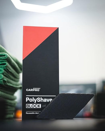 CARPRO PolyShave Decon Block - Car Detailing Clay Decontamination Faster Than Clay Bar, Cleaning & Release of Paint Contaminants and Glass - Increase Wax and Sealant Bond - (1 Block)