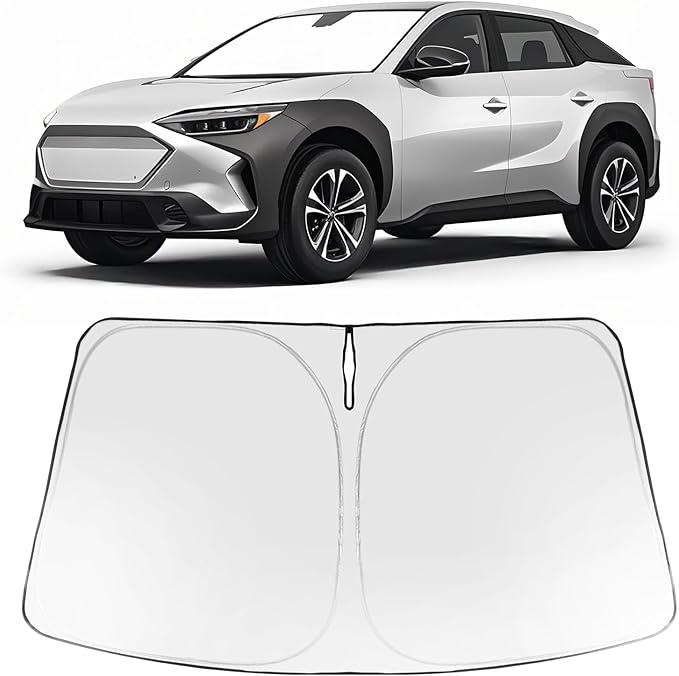 Proadsy 2026 Upgrade Windshield Sun Shade Custom Fit Solterra 2023-2026 Foldable Front Sunshade Protector Sun Visor Blocks UV Rays Keep Car Cooler Accessories