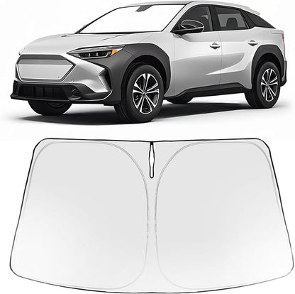 Proadsy 2026 Upgrade Windshield Sun Shade Custom Fit Solterra 2023-2026 Foldable Front Sunshade Protector Sun Visor Blocks UV Rays Keep Car Cooler Accessories