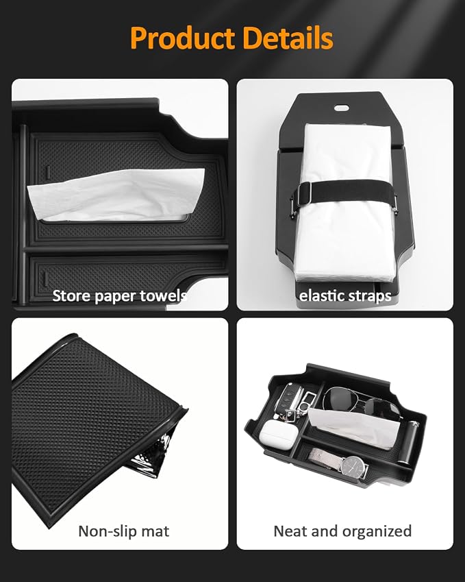 CDEFG for Honda Accord 2023-2025 2026 Accessories Center Console Organizer Tray 11th Gen Accord Armrest Storage Middle Console Insert