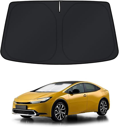 KUST Windshield Sun Shade for Toyota Prius 2023-2025 2026 Window Accessories Sunshades Sun Visors Foldable Blocks UV Rays Keep Cars Cooler