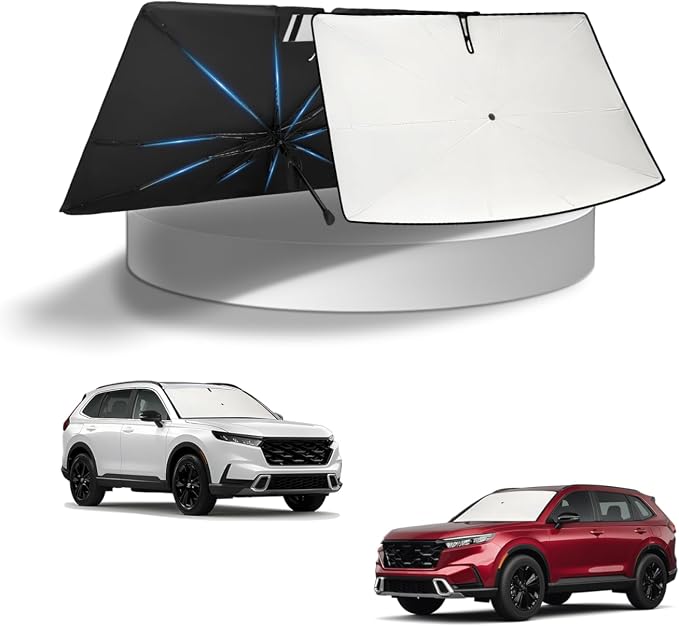 KUST Sun Shade Umbrella for 2023-2026 Honda CRV CR-V CR V | Custom Fit Windshield Sunshade | Foldable Sunshade with Bendable Handle | Blocks Heat & UV Scratch Resistant Keep Your Car Cool Sunshield
