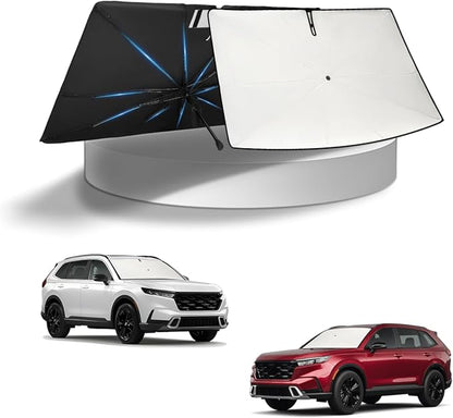 KUST Sun Shade Umbrella for 2023-2026 Honda CRV CR-V CR V | Custom Fit Windshield Sunshade | Foldable Sunshade with Bendable Handle | Blocks Heat & UV Scratch Resistant Keep Your Car Cool Sunshield