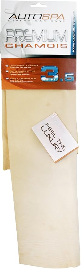 AutoSpa 40203AS Genuine Full Skin Chamois, 3.5 sqft