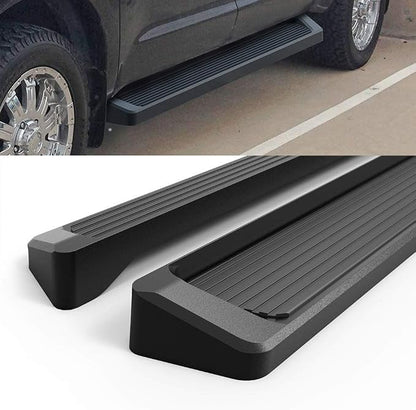 APS Black Running Boards Style Compatible with Toyota Tundra 2007-2021 CrewMax (Nerf Bars Side Steps Side Bars)