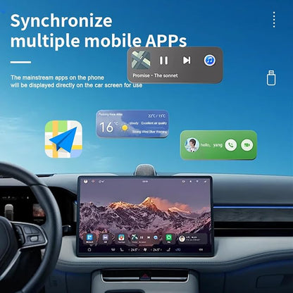 Wireless CarPlay & Android Auto Adapter, Plug & Play 2-in-1 Conversion for Wired Apple CarPlay Cars, USB/USB-C Compatible, Works with iPhone iOS 10+ & Android 11+ Smartphones