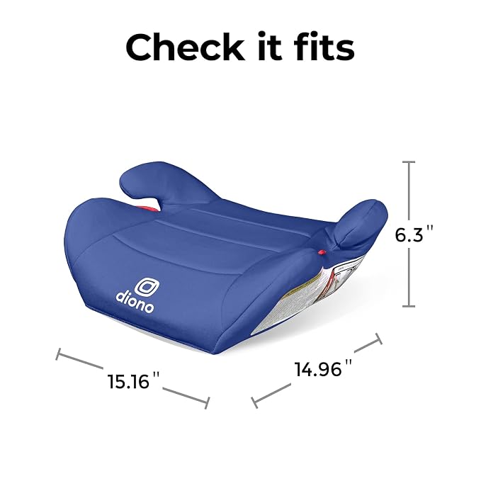 Diono Solana Lite Backless Booster Car Seat Pack of 2, Lightweight & Portable for Travel, Machine Washable Covers, 40-100 lbs, Blue Surge